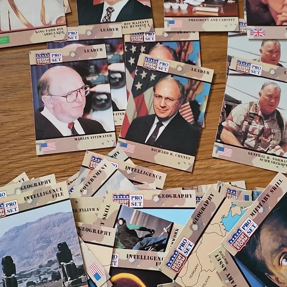 Desert Storm Military Pro Set Lot of 369 Educational Collector Cards